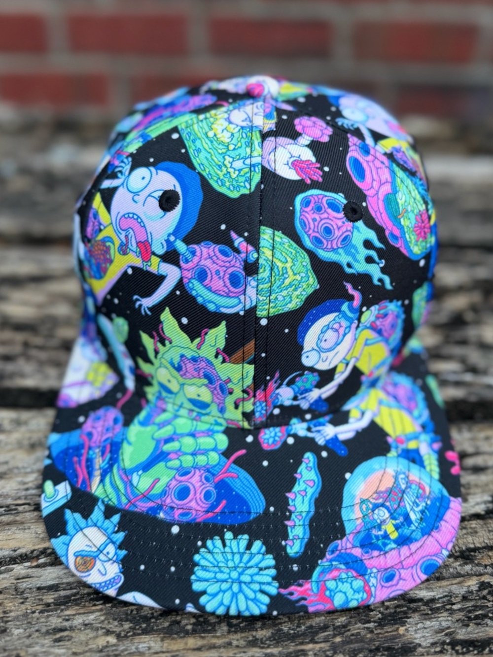 Bioworld Rick and Morty All Over Print Adult Swim SnapBack Adjustable Hat Cap F6